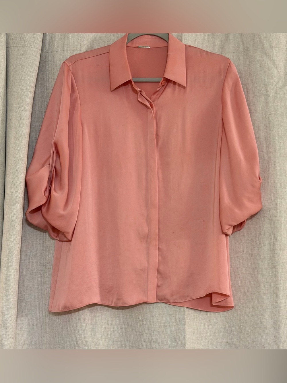 Alexis Satin Pink 3/4 Sleeve Blouse